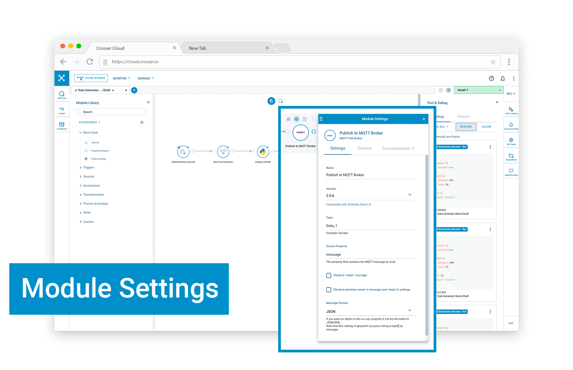 Crosser FlowStudio | Functions | Module Settings