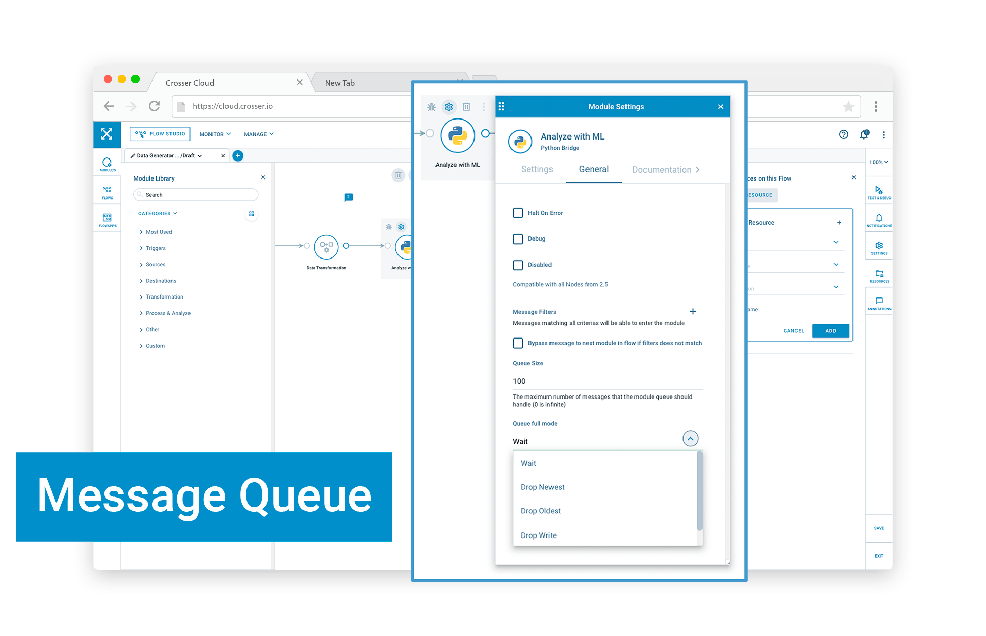 Crosser Flow Studio Functions | Modules | Message Queues