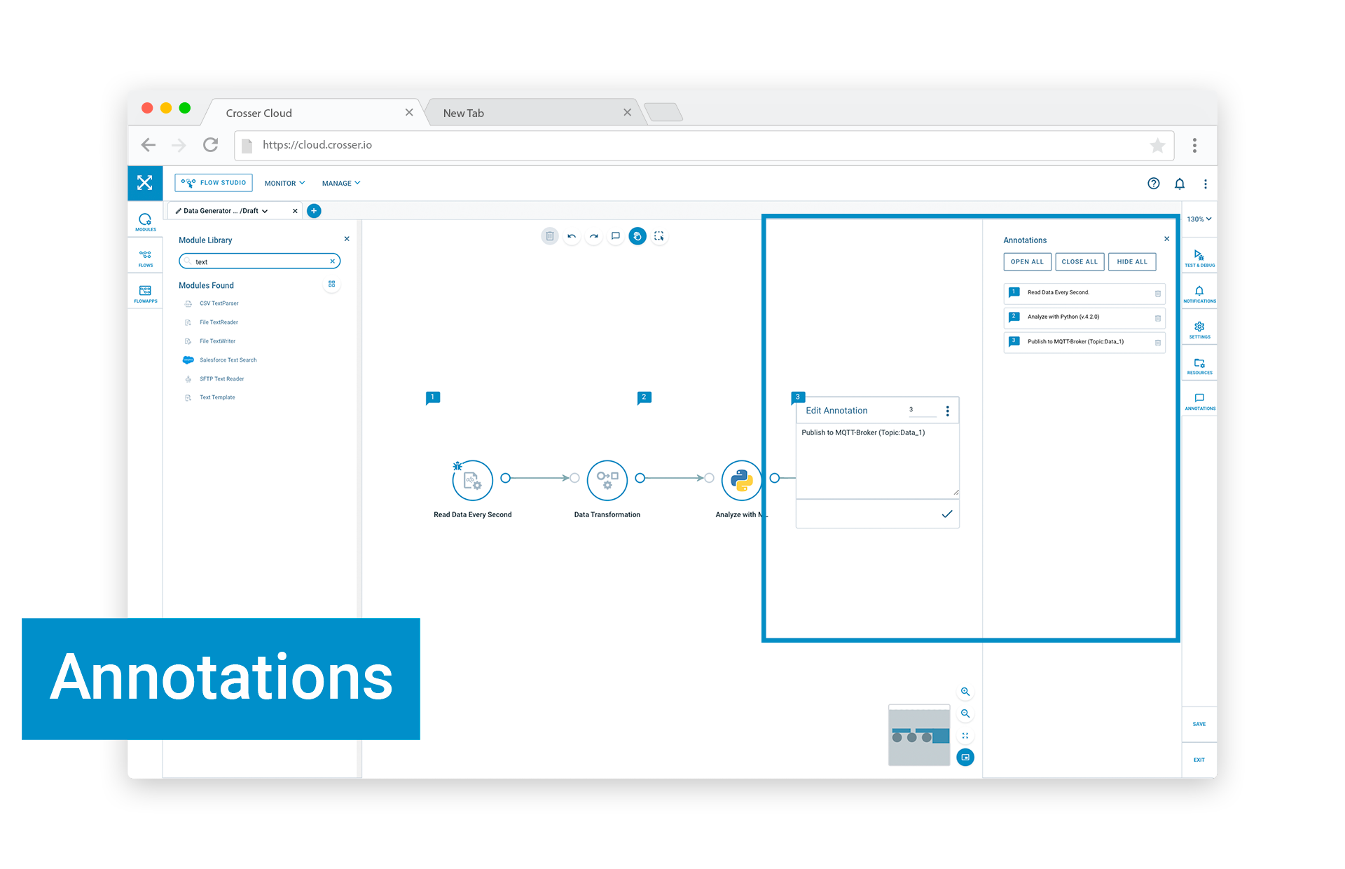 Crosser FlowStudio | Functions | Annotations