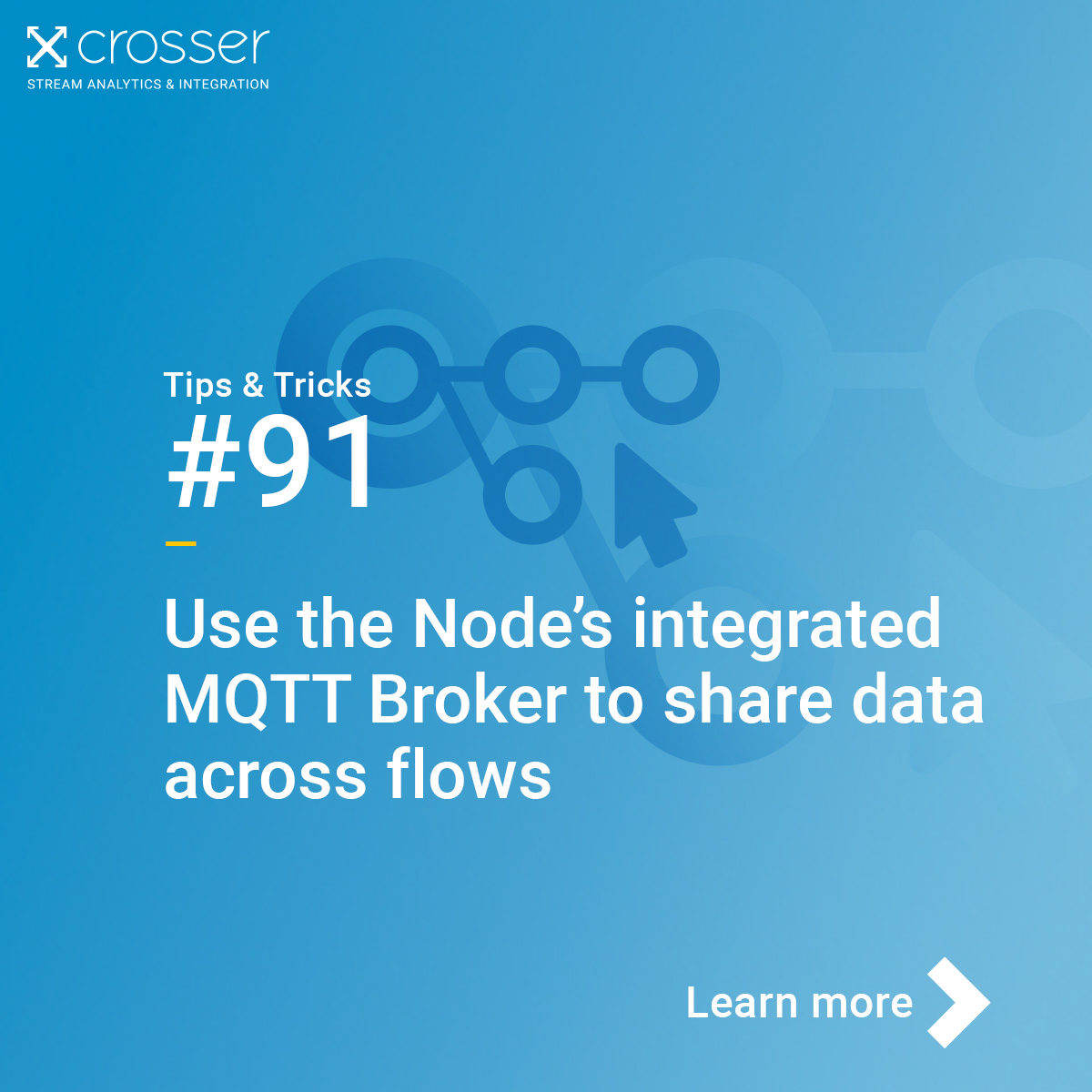 Use the Node’s MQTT Broker to share data across flows | Crosser